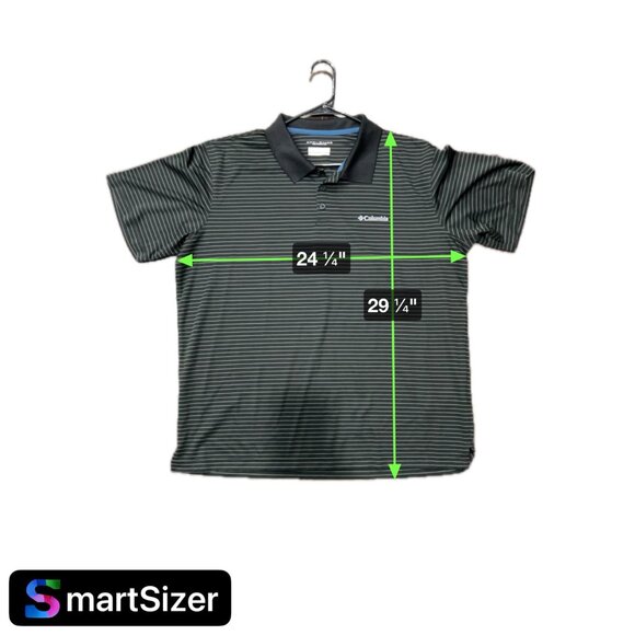 Columbia Mens Omni-Shade Polo Shirt Black Striped Short Sleeve Sz XL - Picture 7 of 7